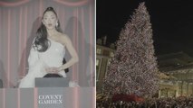 Moment Nicole Scherzinger switches on Covent Garden Christmas lights