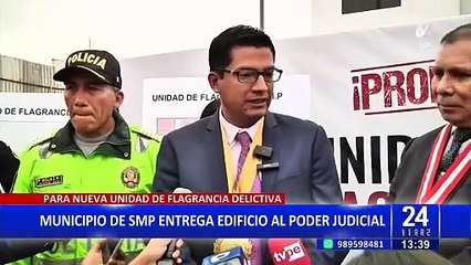 Municipalidad de SMP entrega edificio al Poder Judicial
