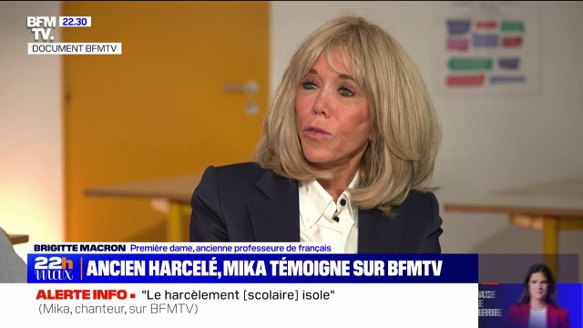 Harcèlement scolaire: À partir du moment où il y a l'expression d'une souffrance, il faut l'écouter , assure Brigitte Macron