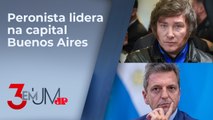 Eleições na Argentina: Pesquisa mostra vantagem de Milei sobre Massa