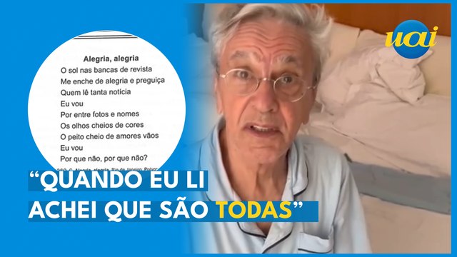 CAETANO VELOSO TENTA RESOLVER QUESTÃO DO ENEM QUE CITA SUAS MÚSICAS