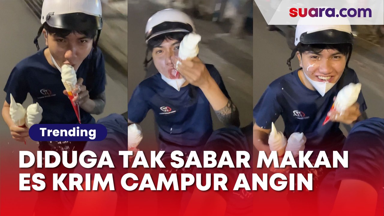 Diduga Tak Sabar Makan Es Krim, Dua Pria Ini Malah Dapat Kejadian Apes: Es Krim Campur Angin Ini Mah…