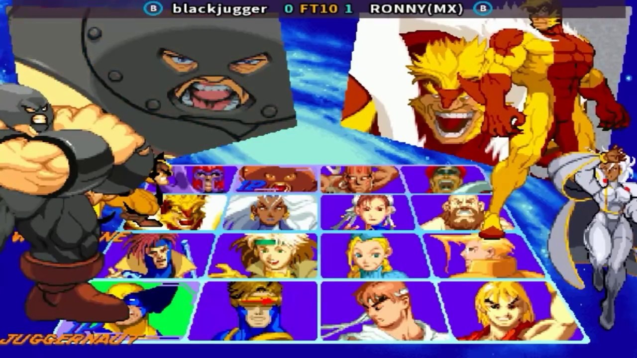blackjugger vs RONNY(MX) FT10 - X-Men Vs. Street Fighter