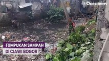 Viral! Penampakan Tumpukan Sampah Kotori Sungai di Ciawi Bogor