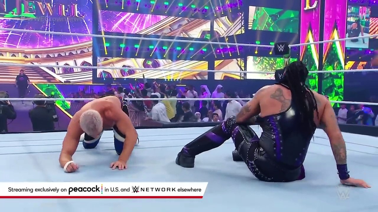 Jey Uso takes out The Judgment Day with superkicks- WWE Crown Jewel 2023 highlights