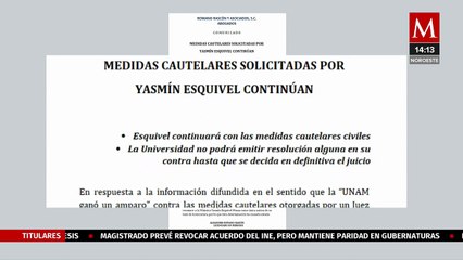 Caso de Yasmín Esquivel: amparo a la UNAM no impacta a la ministra, afirma abogado de la ministra