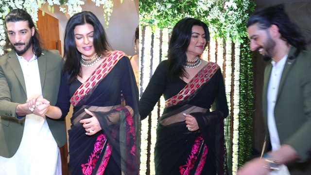 Sushmita Sen Rohman Shawl Diwali Party 2023 Holding Hand FULL VIDEO, 'Patchup Mubarak' | Boldsky