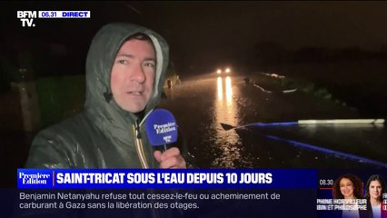 Crues dans le Pas-de-Calais: l'inquiétude à Saint-Tricat où la pluie ne s'arrête pas