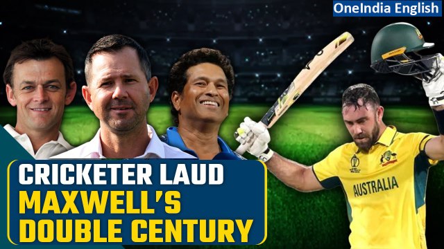 Glenn Maxwell hits record-breaking double-century, cricketers react | World Cup 2023 | Oneindia News
