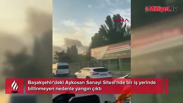 Başakşehir'de sanayi sitesinde yangın