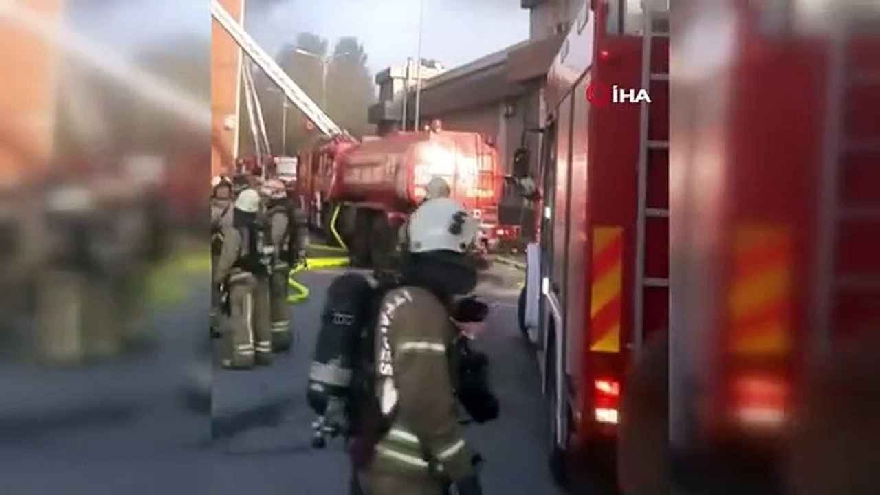Başakşehir'de ayakkabı imalathanesinde yangın