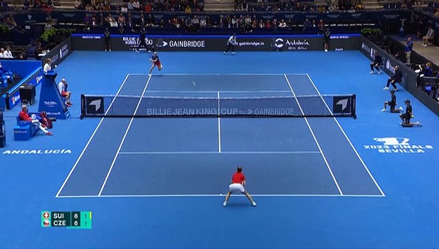 Czechia 3-0 Win Over Switzerland in Group Stage of 2023 Billie Jean King Cup Finals in Spain