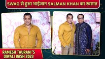 Paps Shouted Tiger As Salman Khan Comes In Swaggy Avatar Ramesh Taurani Diwali Party 2023