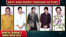 Best and Worst Dressed Actors Salman, Sidharth, Varun, Anil and More, Ramesh Taurani Diwali Bash 2023