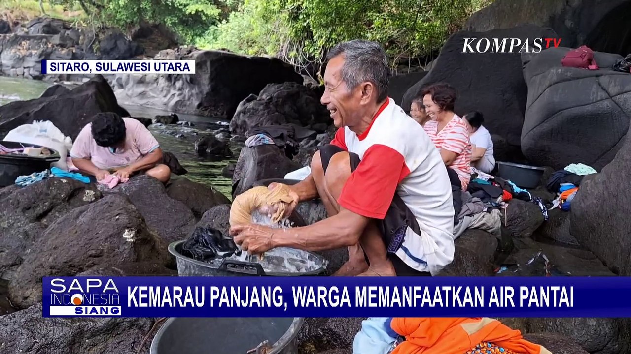 Kekeringan, Warga Pulau Siau Pakai Air di Pantai untuk Kebutuhan Sehari-hari