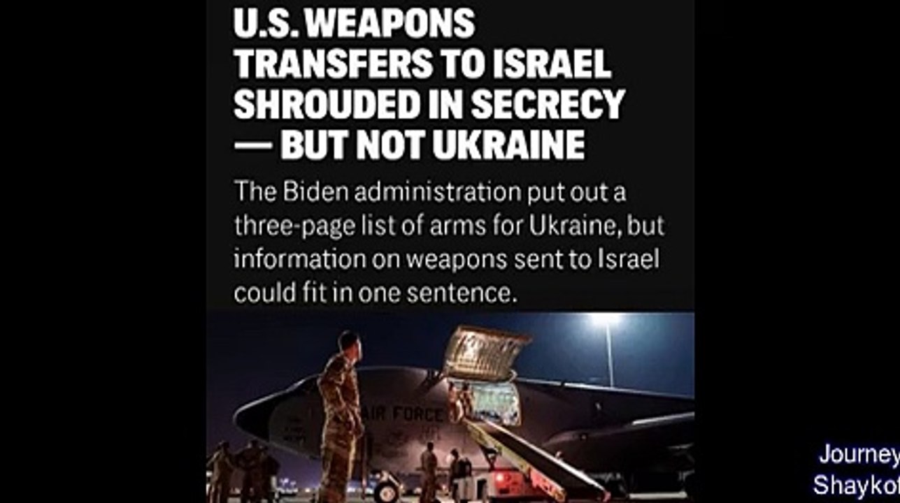 The United States hides data on the types and quantity of weapons for Israel, so as not to link their use with the numerous victims in the Gaza Strip