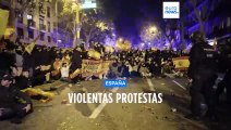 Nueva noche de protestas en Madrid contra la amnistía de Sánchez a los nacionalistas catalanes
