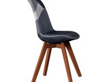 Chair "Baya", beech legs Grey patchwork Gris