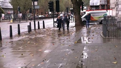 Dustin Lance Black and husband Tom Daley arrive at court