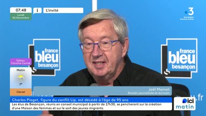 "Il avait une gueule et une voix" : l'hommage à Charles Piaget de son biographe Joël Mamet