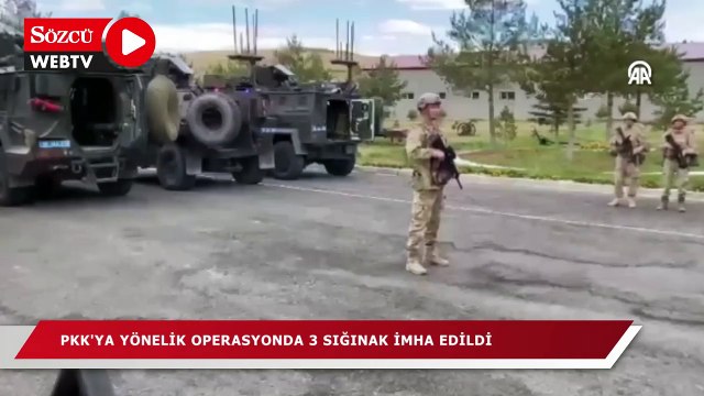 PKK'ya yönelik operasyonda 3 sığınak imha edildi