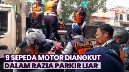 Download Video: Razia Parkir Liar, 9 Sepeda Motor Diangkut Dinas Perhubungan