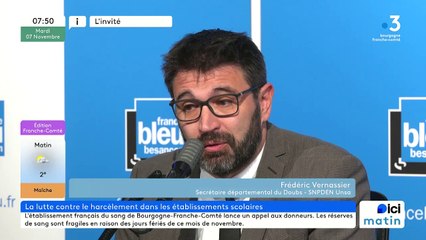 Harcèlement scolaire : "il faut nous former à détecter les cas" selon le principal du collège de Valdahon