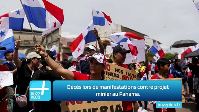 Décès lors de manifestations contre projet minier au Panama.