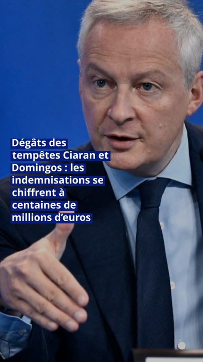 Dégâts des tempêtes Ciaran et Domingos : les indemnisations se chiffrent à centaines de millions d’euros