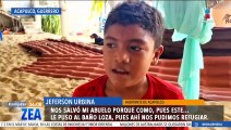 Niños no pierden el ánimo tras el paso del huracán Otis en Guerrero