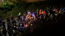 Thousands take part in torchlit procession to Farnham Fireworks display