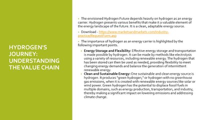 Hydrogen's Journey: Understanding the Value Chain