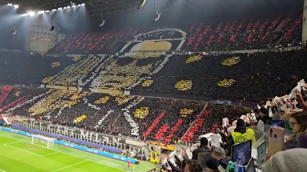Ligue des champions Milan AC - PSG: le magnifique tifo des milanais en réponse aux parisiens