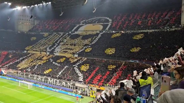 Ligue des champions Milan AC - PSG: le magnifique tifo des milanais en réponse aux parisiens