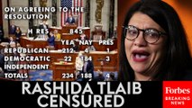 Rashida Tlaib Censured By Fellow House Members