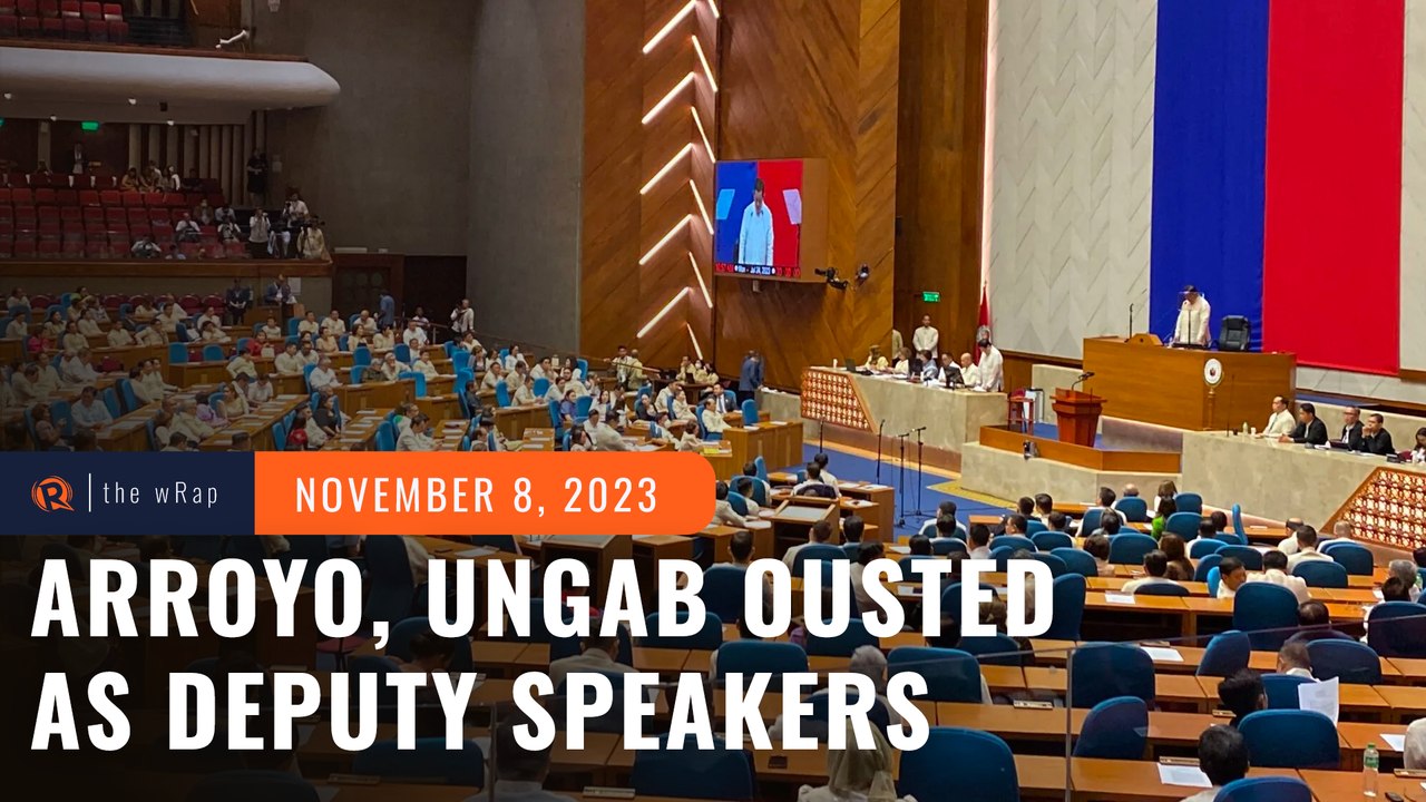 House ousts Arroyo, Ungab as deputy speakers