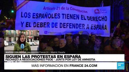 Download Video: Informe desde Madrid: continúan las manifestaciones en contra de posible ley de amnistía