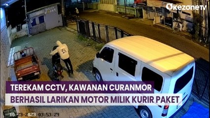 Terekam CCTV, Kawanan Curanmor Berhasil Larikan Motor Milik Kurir Paket