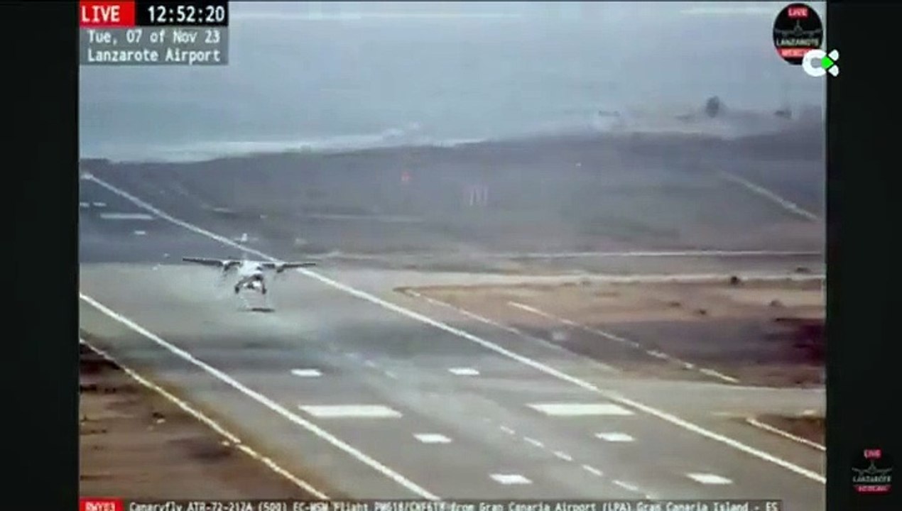 El terrorífico intento fallido de aterrizaje de un avión en el aeropuerto de Lanzarote