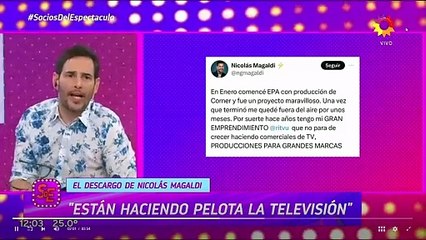 Acusan a Tinelli de echar a Nicolás Magaldi de América