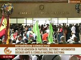 Caracas | Partidos políticos consignaron ante el CNE su adhesión al referéndum sobre el Esequibo