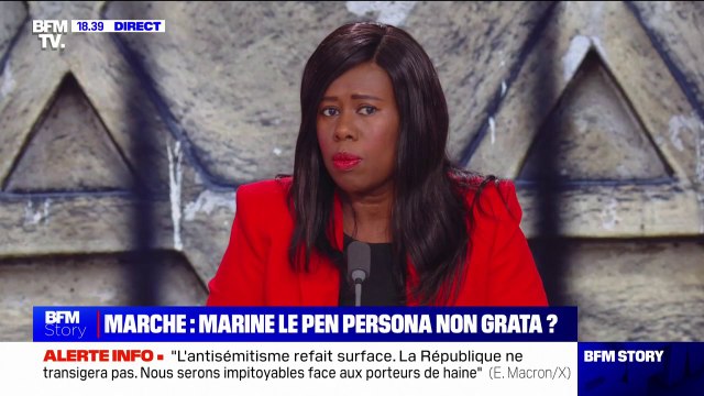 Marche contre l'antisémitisme: Nous ne voulons pas qu'il y ait des représentants du Rassemblement National en première ligne , affirme Dieynaba Diop (porte-parole du PS)