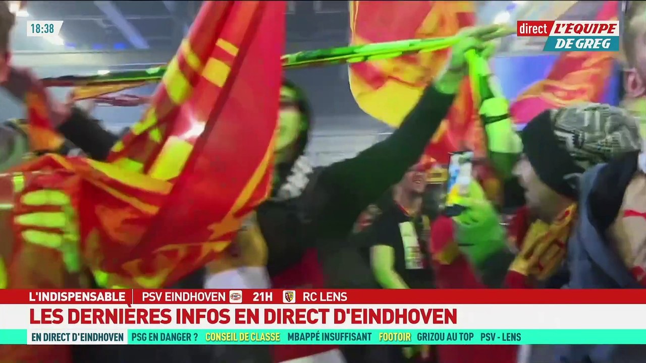 Les supporters lensois mettent l'ambiance à Eindhoven - Foot - C1 - Lens