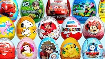 30 Surprise Eggs!! Peppa Pig Pixar Cars Minions Donald Duck Olaf Anna