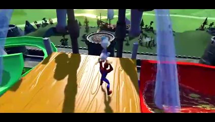 Spiderman saves Donald Duck and Lightning McQueen from jail!! Water slides Playtime Kids video  Donald Duck Cartoons