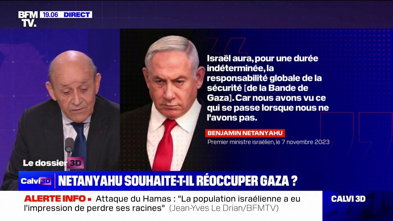 Israël/Hamas: "La réoccupation de Gaza par Israël serait ajouter une crise dans la crise", selon Jean-Yves Le Drian