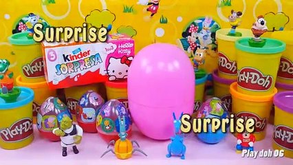 Hello Kitty Play doh Disney Donald Duck Kinder surprise eggs