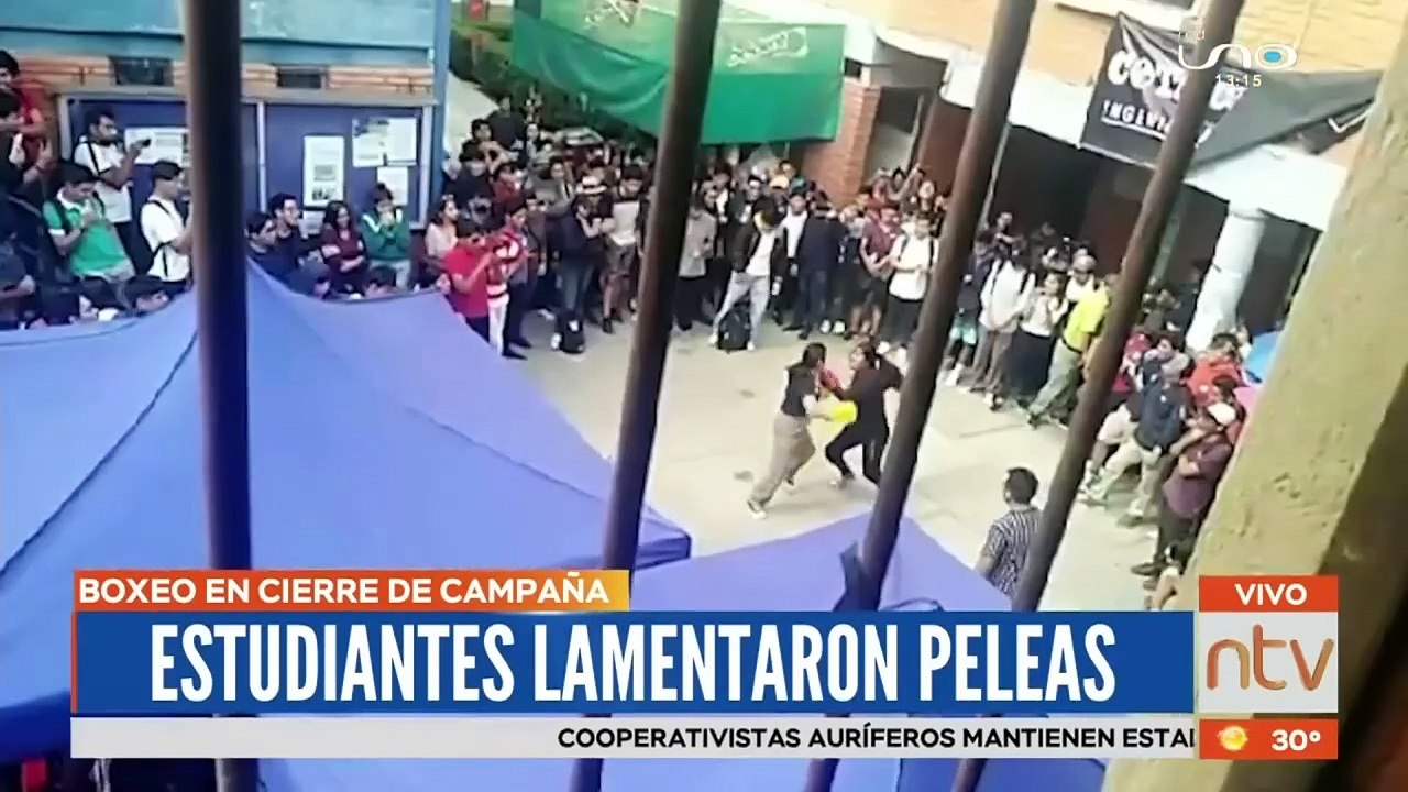 Video: Pasillos de la Facultad de Tecnología de la UMSS se volvieron un 'ring' de boxeo