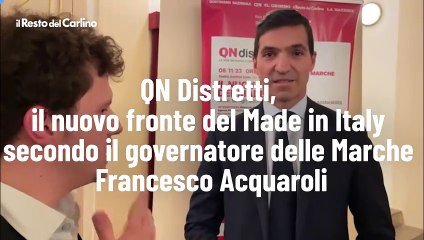 Download Video: QN Distretti, il nuovo fronte del Made in Italy secondo il governatore delle Marche Francesco Acquaroli