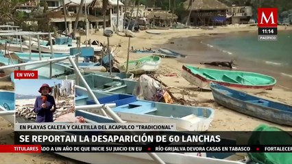 Desaparecen 60 lanchas de 85 mil pesos en Acapulco tras paso de 'Otis'
